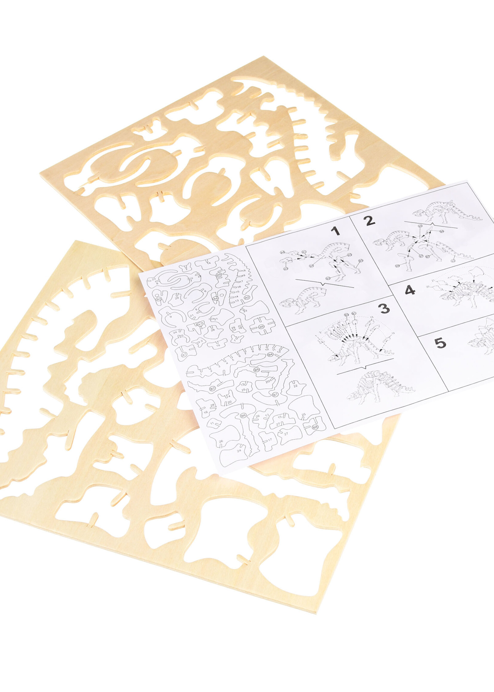 Rex London stoere houten 3D puzzel Stegosaurus