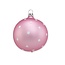 Stippen kerstbal roze en wit 8 cm