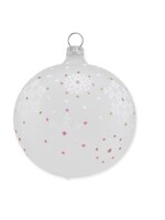 Kerstbal Zilverwit met Sneeuwvlokken