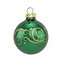 Spar groene kerstbal met gouden glitter decoratie 8 cm