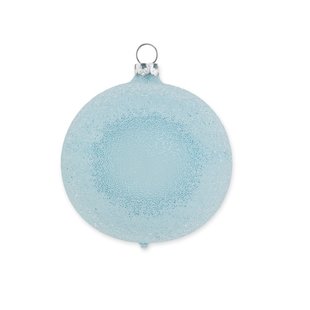 Kerstbal met Sprankelende Dauw Aqua Blauw