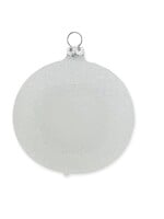 Kerstbal met Sprankelende Dauw Parel Grijs