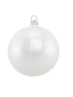 Kerstbal Zilver met ijskristallen