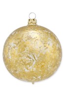 Kerstbal Transparant met Gouden Brocade Effect