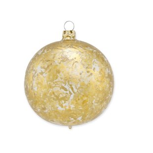 Kerstbal Transparant met Gouden Brocade Effect