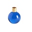 Giftcompany kandelaar van kristalglas Dioptrics blauw 9,5 cm hoog