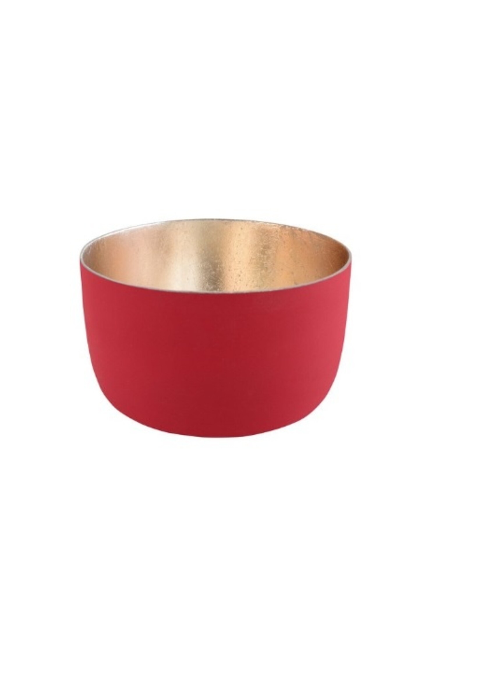Giftcompany Waxinelichtjeshouder rood en nudegold