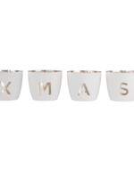 Giftcompany X-MAS Waxinelichthouders - set van 4