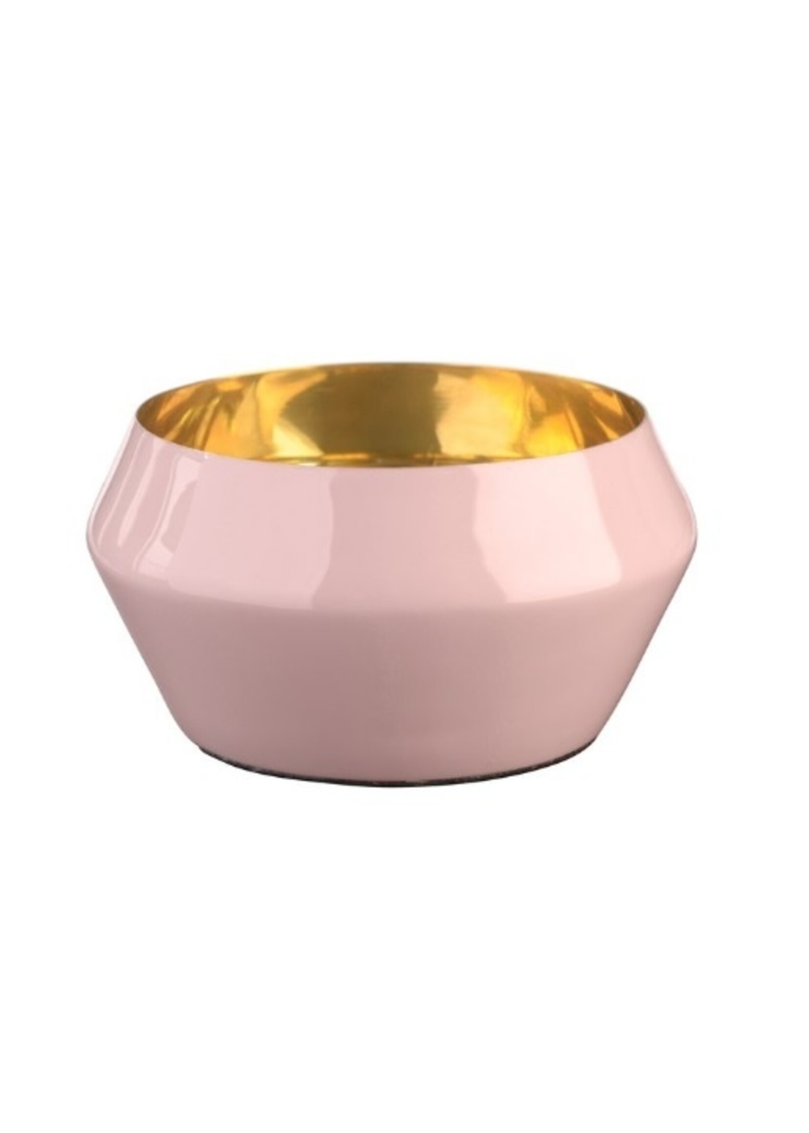 Giftcompany waxinelichtjeshouder Layer poeder roze - goud