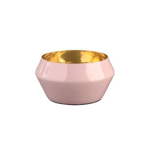 Layer Waxinelichthouder Poeder roze - Goud