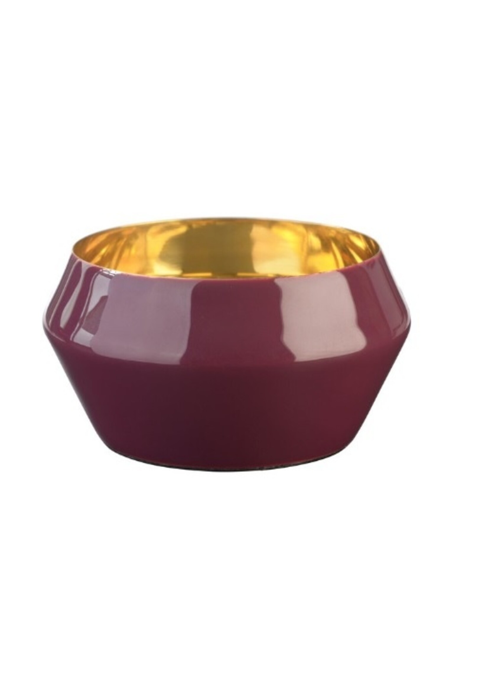 Giftcompany waxinelichtjeshouder Layer bordeaux rood / goud