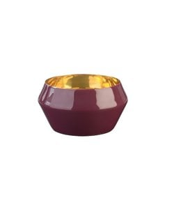 Layer Waxinelichthouder Bordeaux rood - Goud