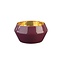 Giftcompany waxinelichtjeshouder Layer bordeaux rood / goud