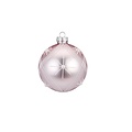 Set van 3 - Glazen kerstballen romance rood / roze 8 cm