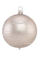 Kerstbal Taupe met Vlekkerig Vierkant