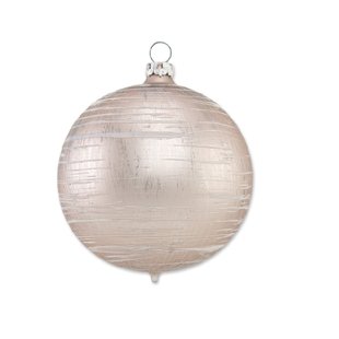 Kerstbal Taupe met Vlekkerig Vierkant