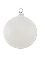 Kerstbal Parel Grijs Gezandstraald