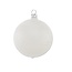 Glazen kerstbal Sanded pearl grey 8 cm