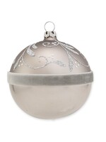 Kerstbal Duif Grijs met Rank