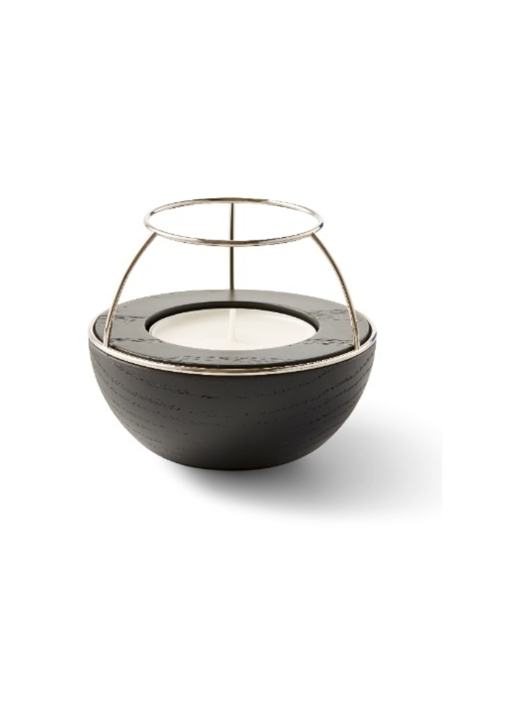 NAV Scandinavia Waxinelichthouder Flaming Rings Zwart/Zilver