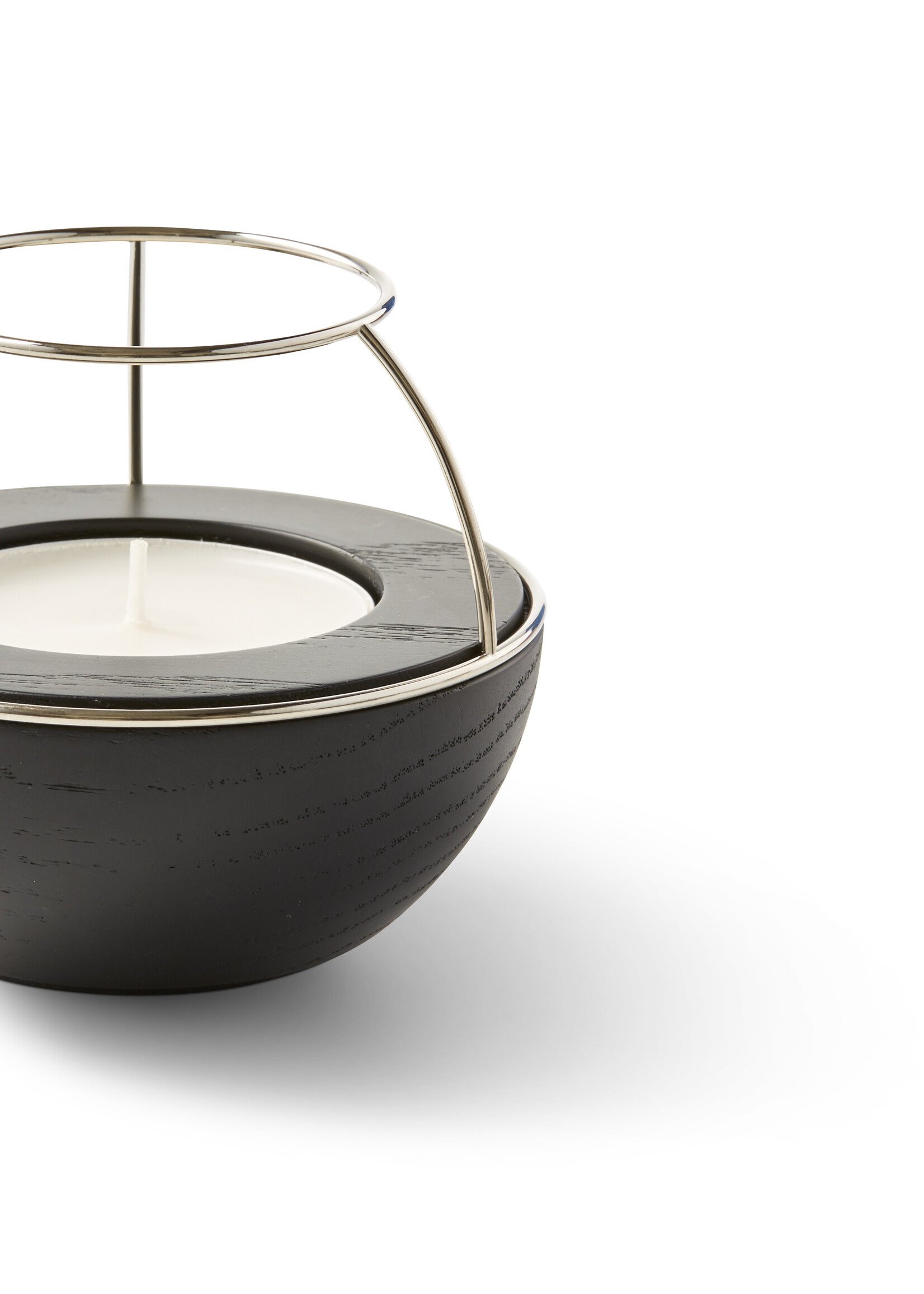 NAV Scandinavia Waxinelichthouder Flaming Rings Zwart/Zilver