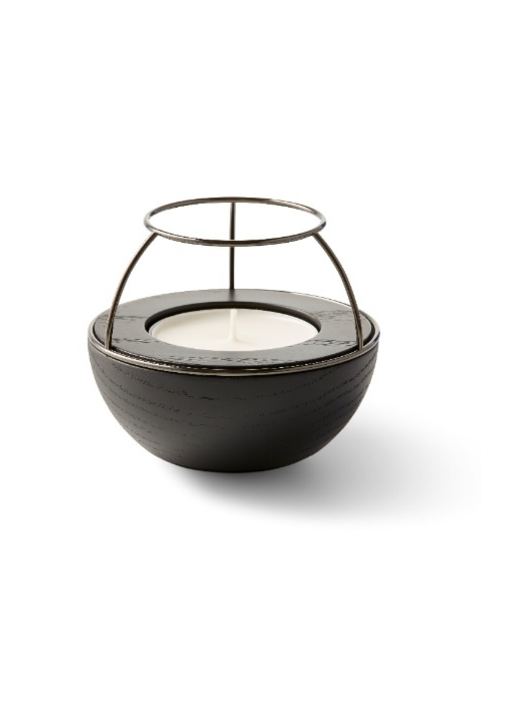 NAV Scandinavia Waxinelichthouder Flaming Rings Zwart/Zwart