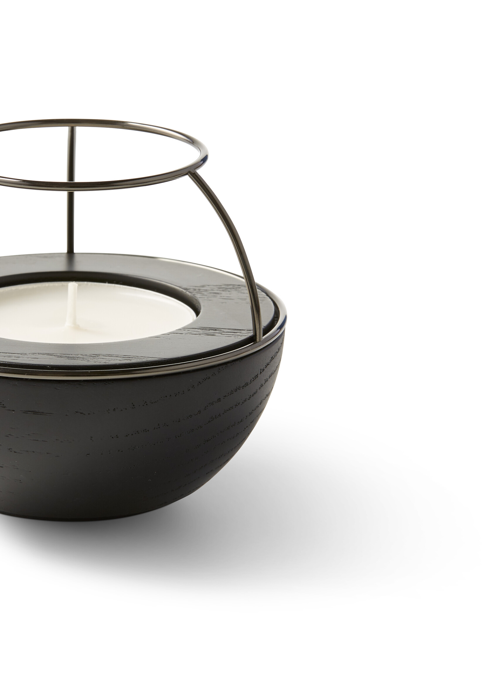 NAV Scandinavia Waxinelichthouder Flaming Rings Zwart/Zwart