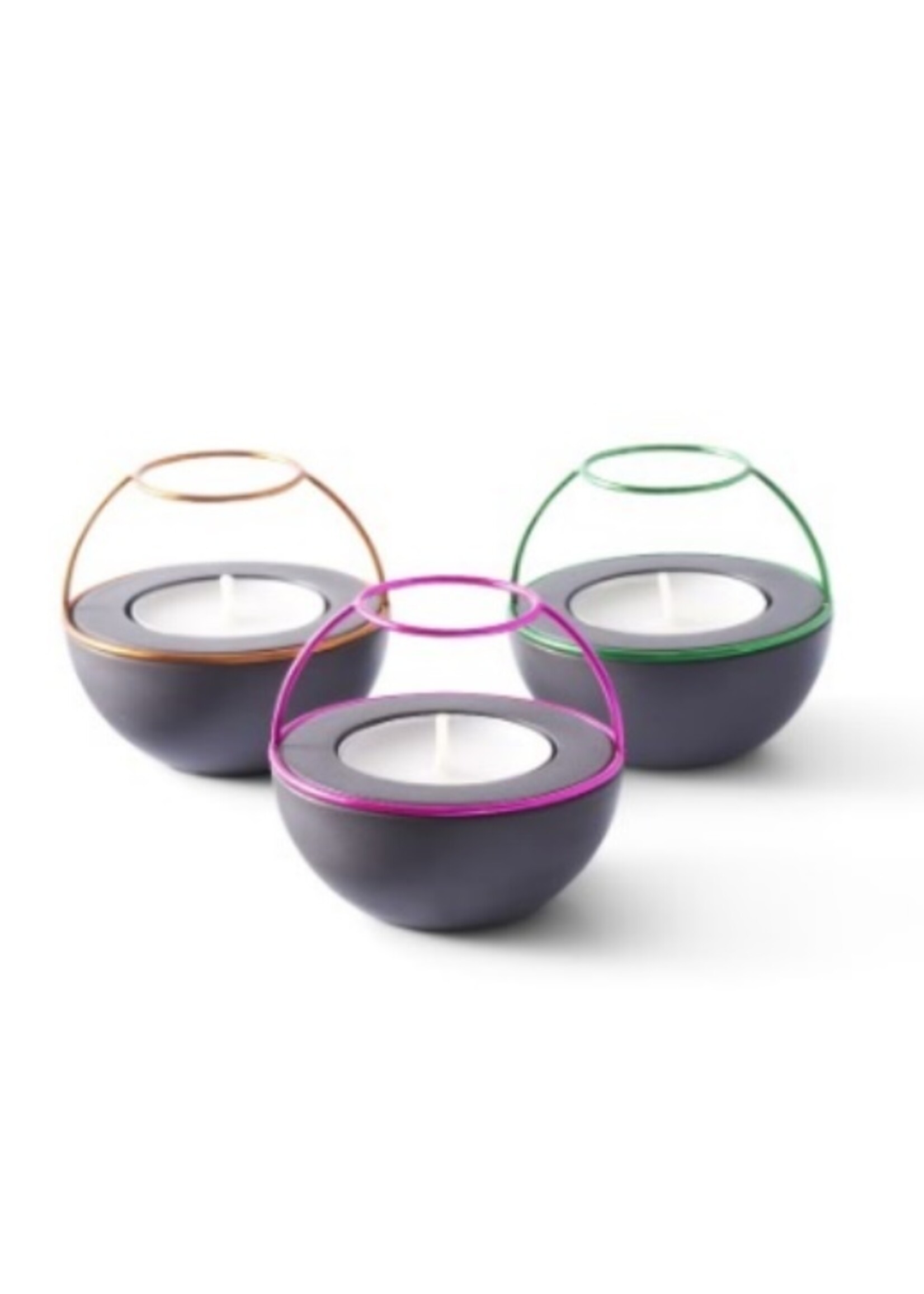 NAV Scandinavia Waxinelichthouder Flaming Rings Confetti - Set van 3