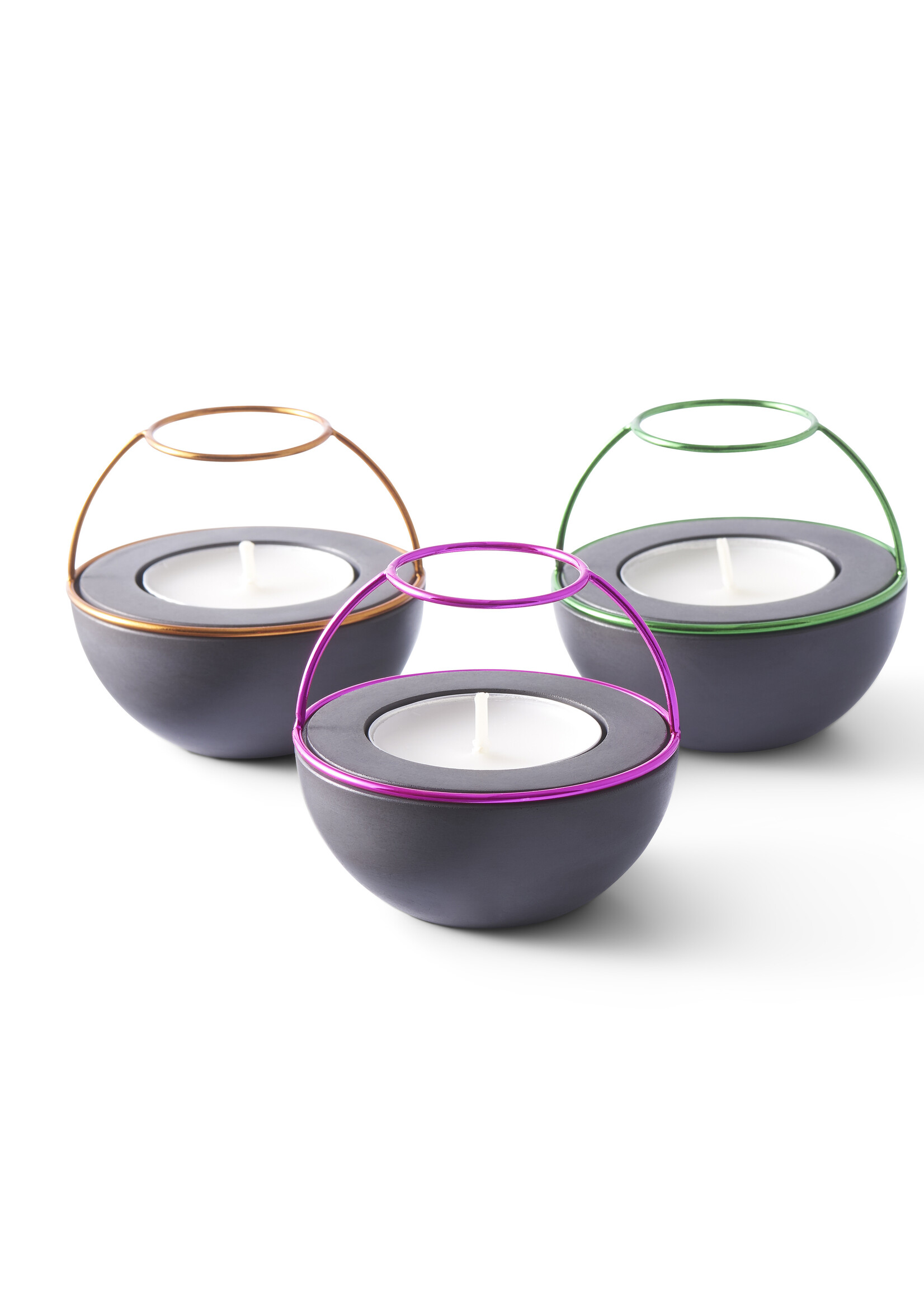 NAV Scandinavia Waxinelichthouder Flaming Rings Confetti - Set van 3