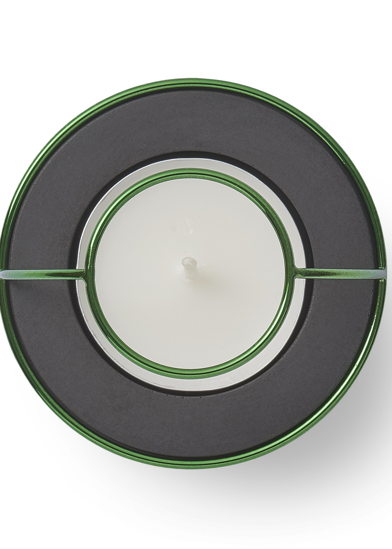 NAV Scandinavia Waxinelichthouder Flaming Rings Confetti zwart/groen