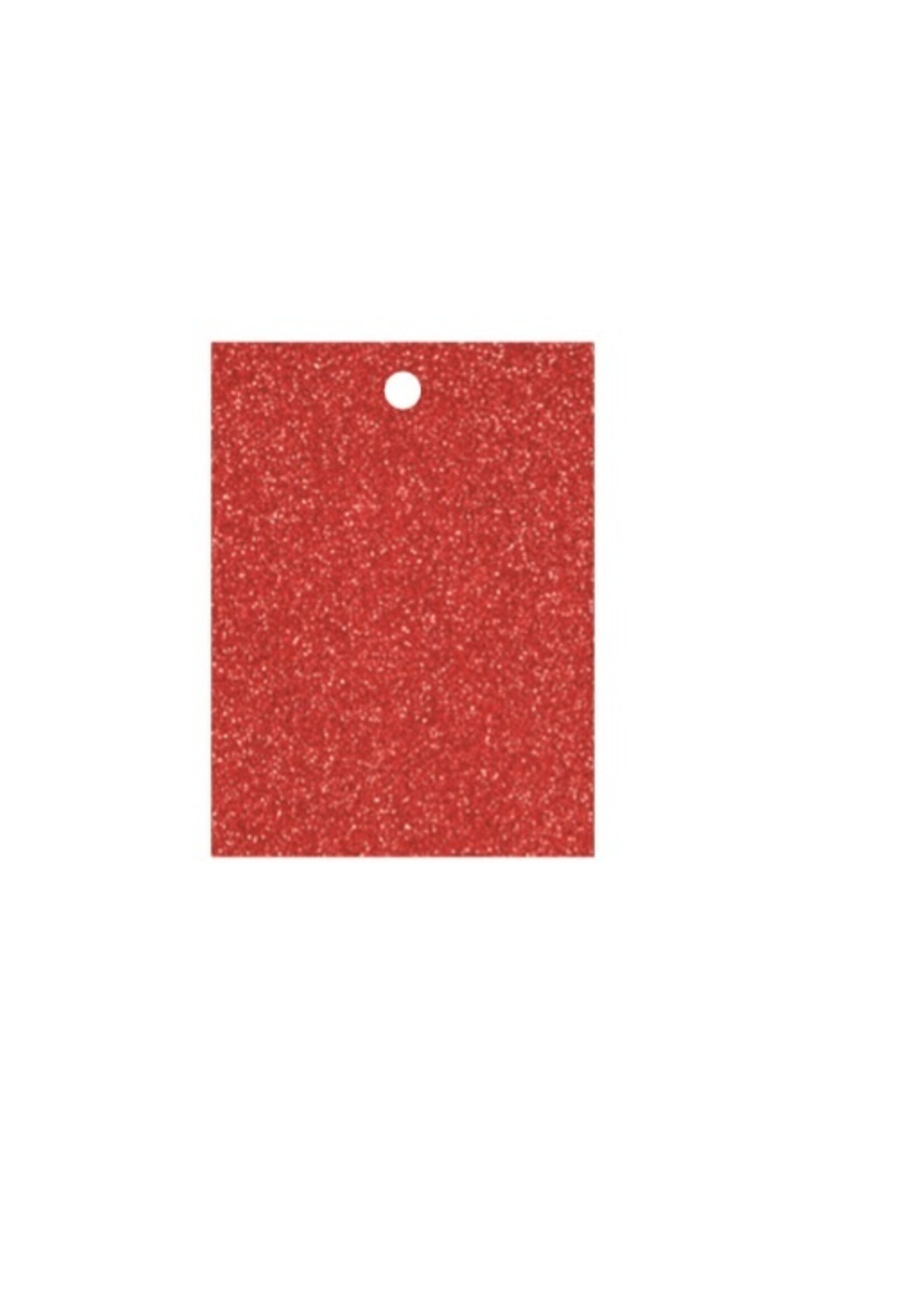 Naamkaartjes voor kerstcadeaus  set van 5 stuks Rood Glitter