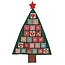 Adventskalender kerstboom met rode ster