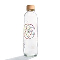 Carry Bottles Glazen Drinkfles Flower Elements 0.7 liter