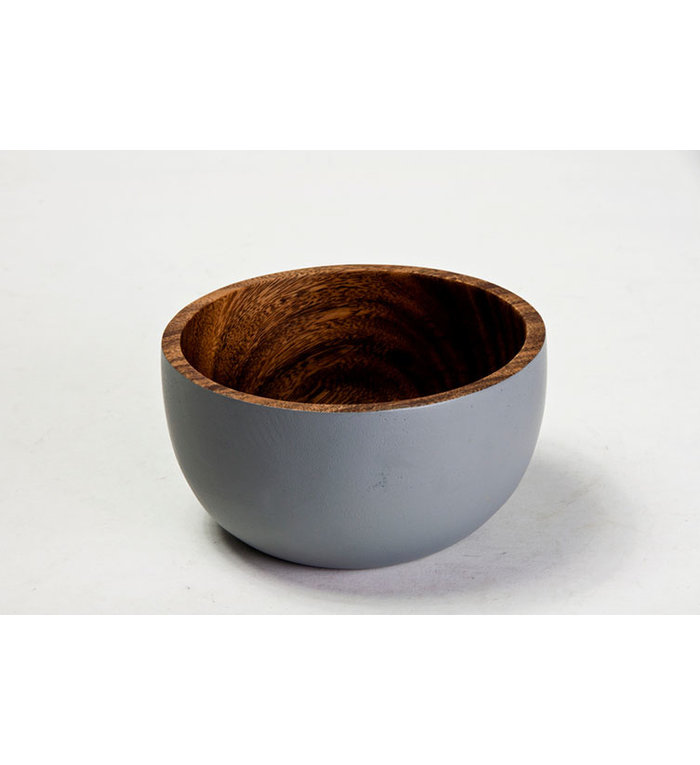 Kinta grijze ronde schaal 16,5 x 8,5 cm