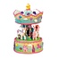 Roze speeldoosje met eenhoorns 16,5 cm