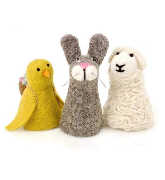 Felt so good handgemaakte naaldvilten eiwarmer lammetje