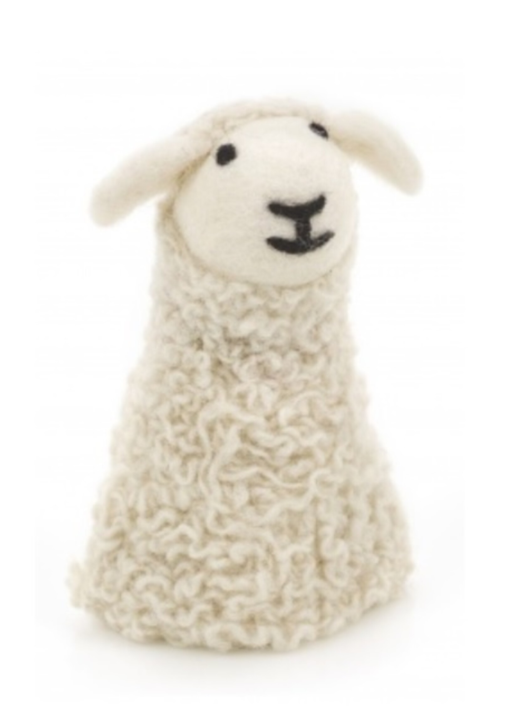 Felt so good handgemaakte naaldvilten eiwarmer lammetje