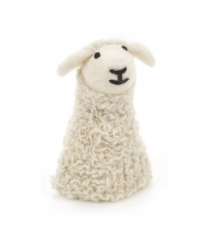 Felt so good handgemaakte naaldvilten eiwarmer lammetje