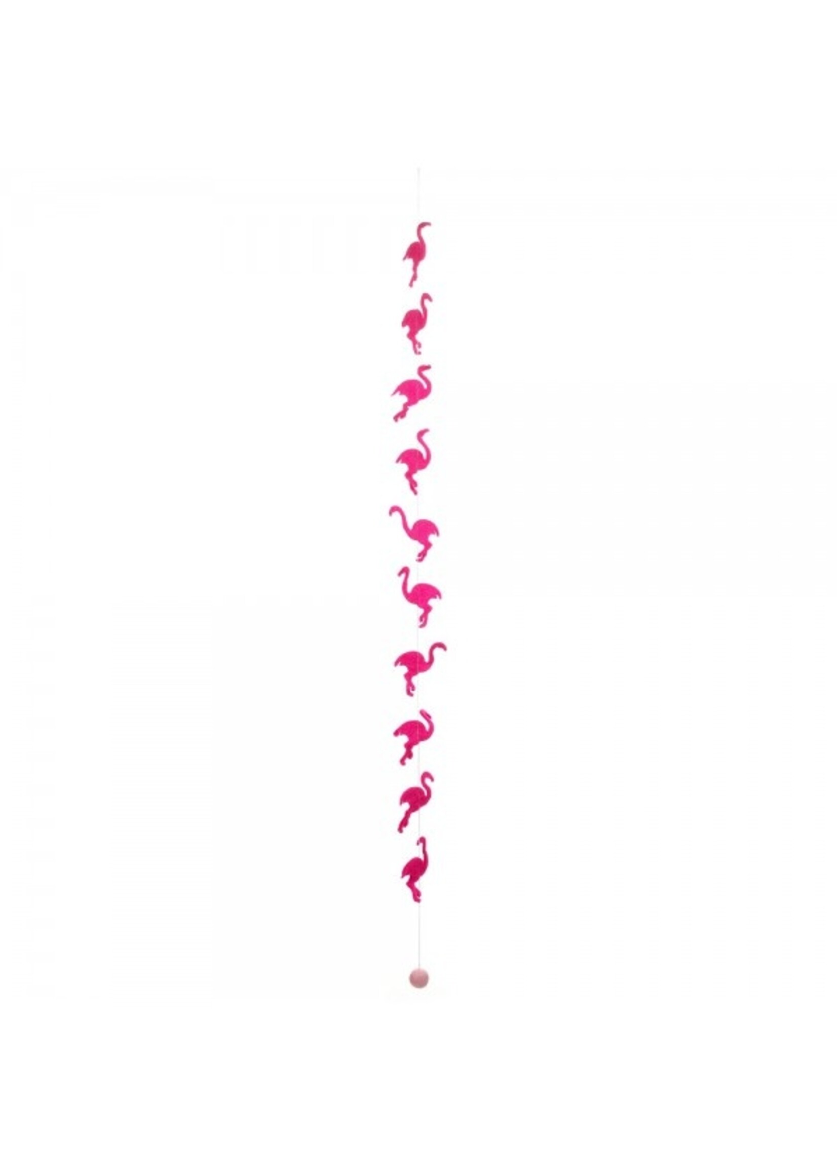 Felt so good Handgemaakte vilten flamingo slinger