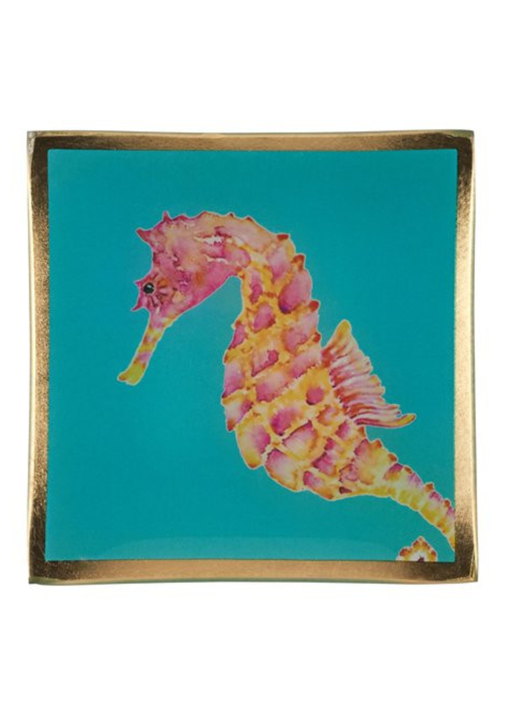 Giftcompany Glazen schoteltje met zeepaardje