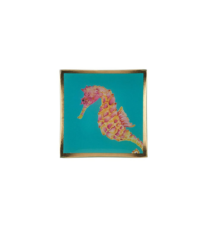 Giftcompany Glazen schoteltje met zeepaardje