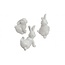 Set van 3 witte haasjes van porselein