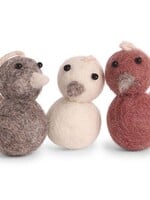 Én Gry & Sif Rood, Wit en Grijs Kuikentje set van 3