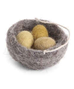 Vogelnestje met Gele Eitjes Paashanger