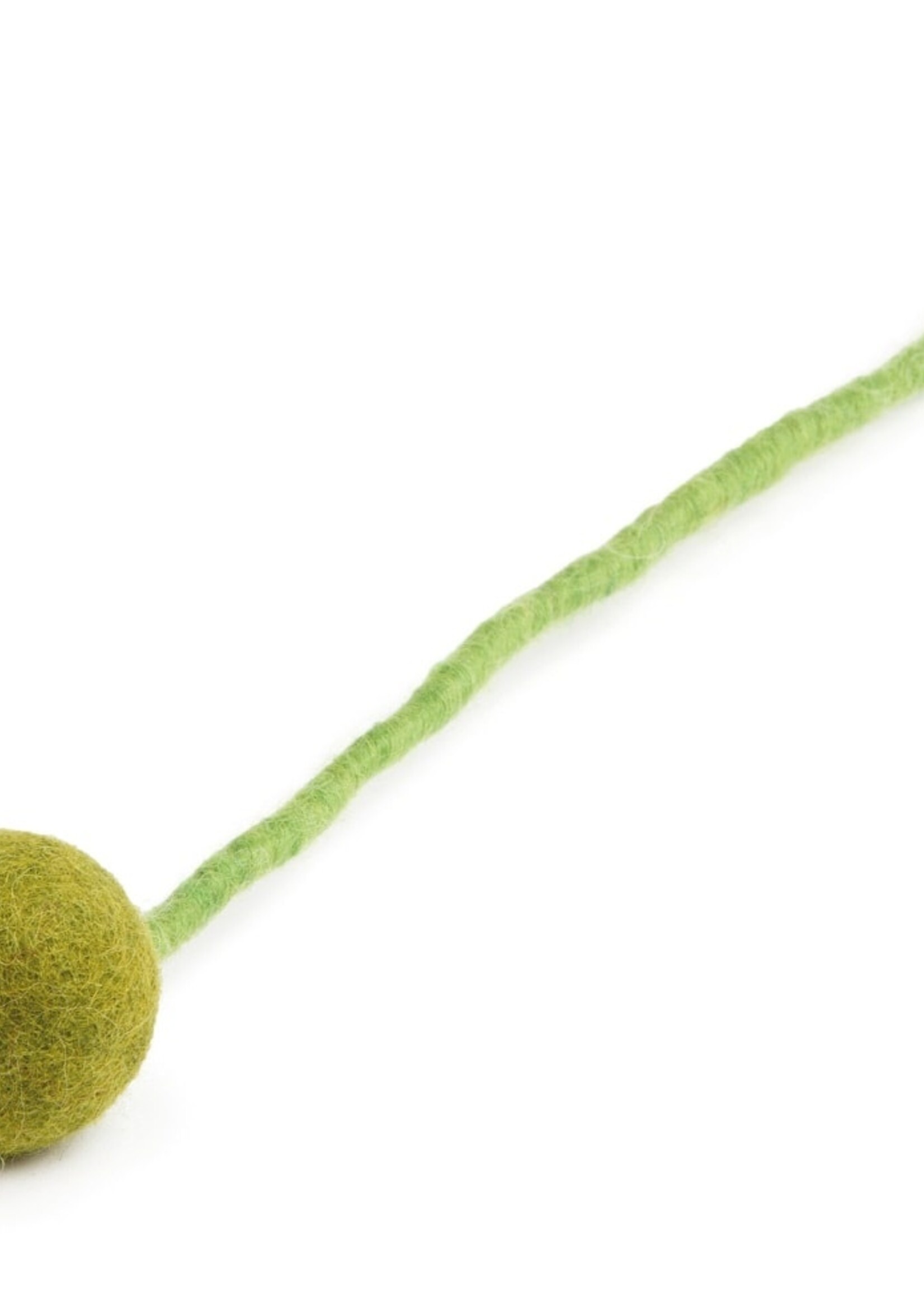 Én Gry & Sif groene vilten bloem 30 cm