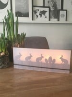 designimdorf Schaduwspel Hazen en Eieren Waxinelichthouder