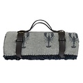 Sophie Allport blauwgrijs picknickkleed met kreeft patroon