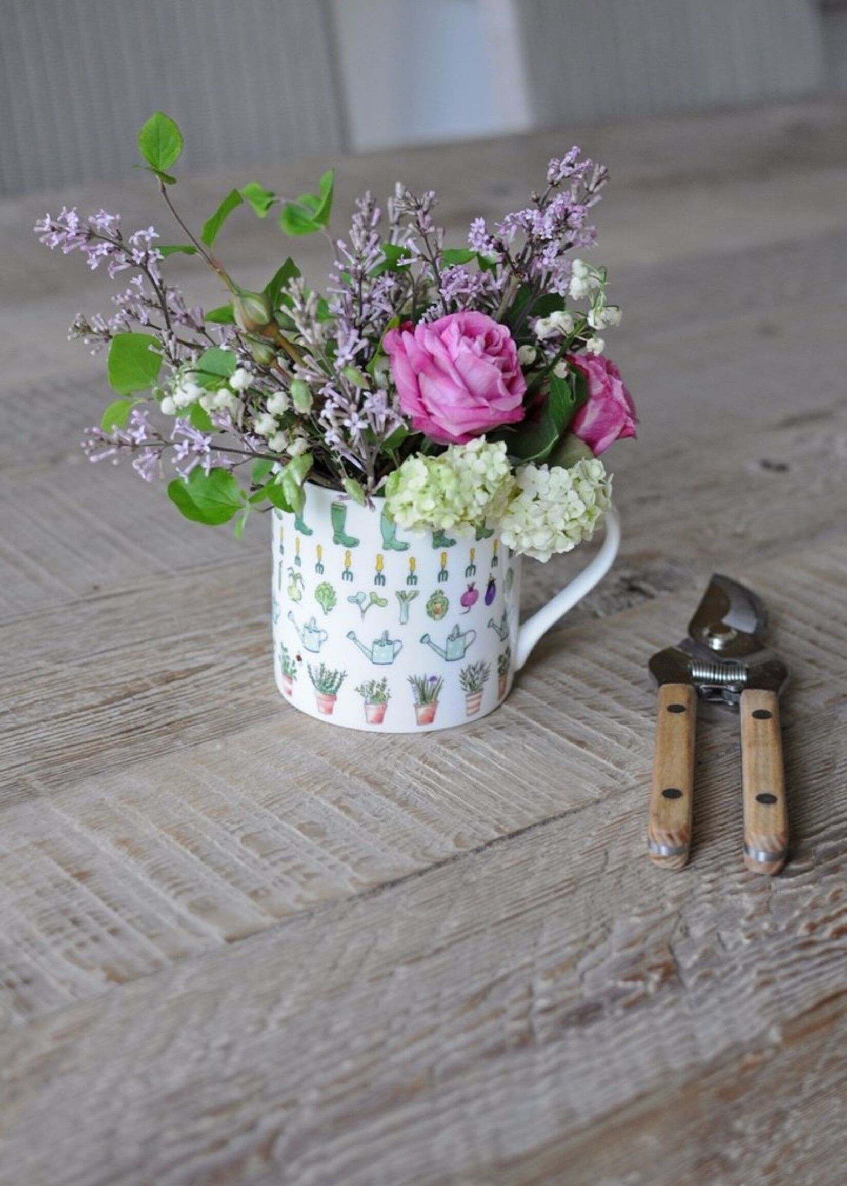 Sophie Allport porseleinen mok 'Groene Vingers' 275 ml