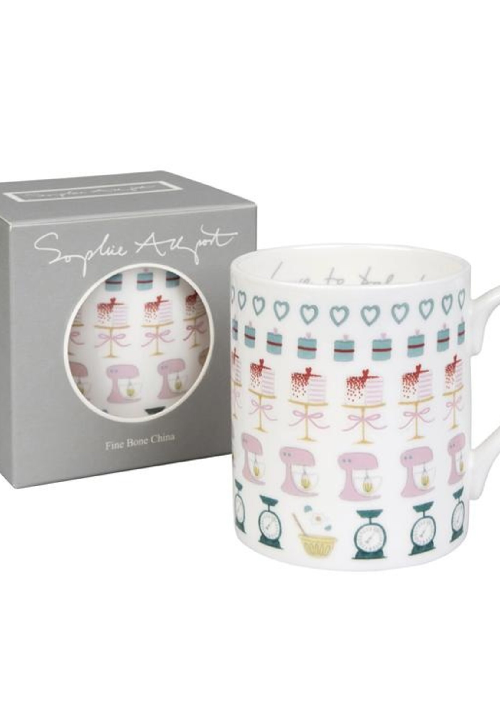 Sophie Allport porseleinen mok 'Gek op Bakken' 275 ml