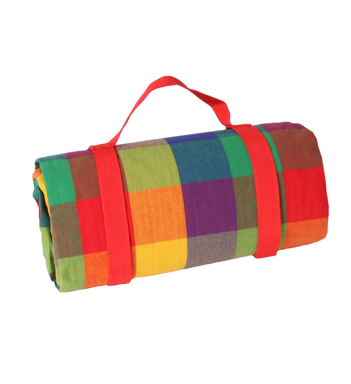 Les Jardins de la Comtesse picknickkleed met gekleurde ruitjes 280 x 140 cm